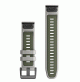 QuickFit® 22 Watch Bands - Fog Grey/Moss Silicone - 010-13280-08 - Garmin